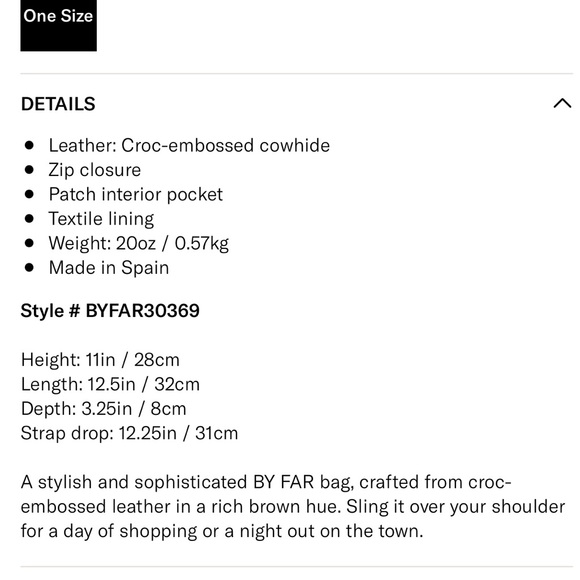 By far amber croc bag - Picture 5 of 15